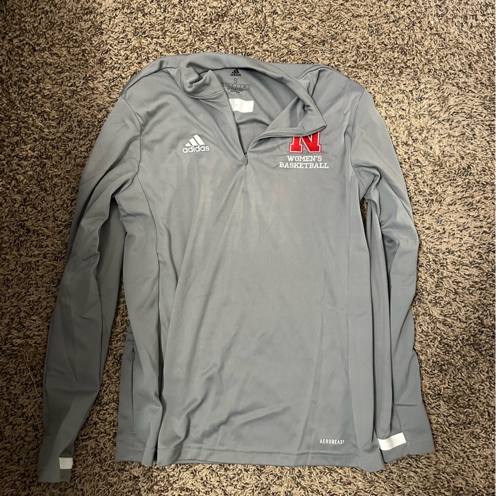 grey quarter zip